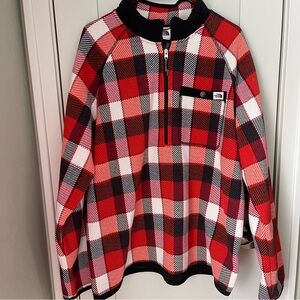 The North Face Men's Gordon Lyons Novelty 1/4 Zip Fleece Buffalo Plaid